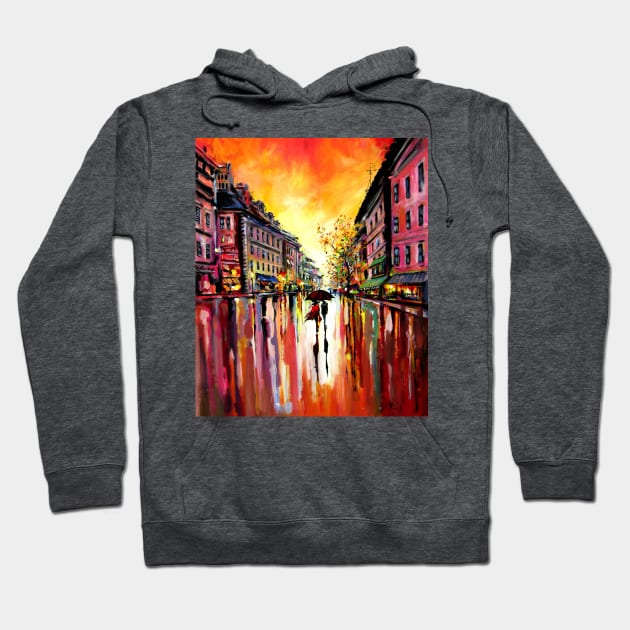 Rainy day in the city V Hoodie by kovacsannabrigi